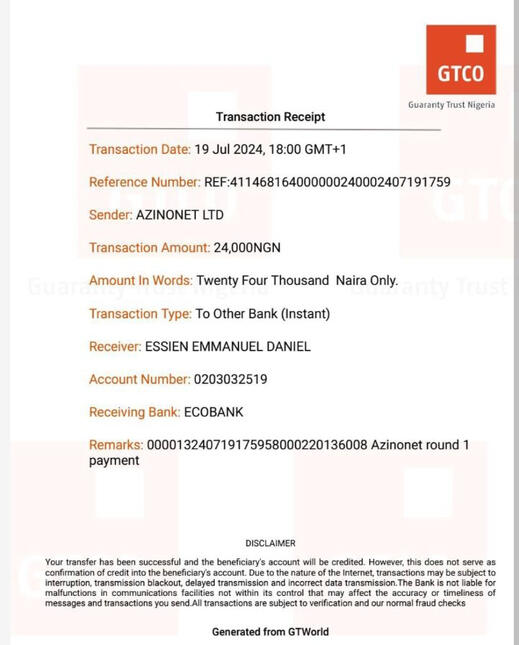Proofs of payments